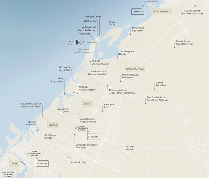 Umm Al Quwain Map