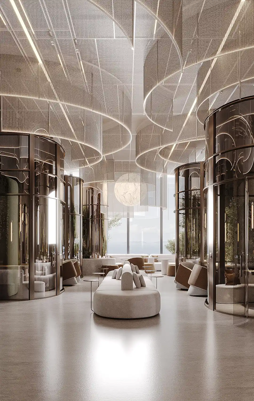 AMRA beachfront infinity pool under palm trees